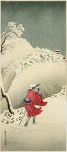 Viajero en la nieve