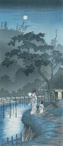 Mujer, niño y luna de Takahashi  Hiroaki