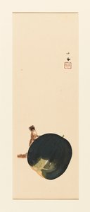 Impresión en madera - Ardilla sobre fruta, finales del siglo XIX-principios del siglo XX de Takeuchi Seiko