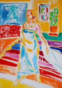 Autorretrato inspirado en Gerhard Richter, Tamara Jare, óleo sobre lienzo de Tamara Jare