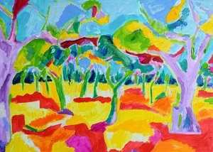 Árboles veraniegos llenos de color de Tamara Jare