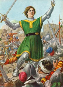 Caterina Sforza lidera la resistencia en Forli el 12 de enero de 1500 de Tancredi Scarpelli