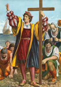 Cristóbal Colón llegando al Nuevo Mundo de Tancredi Scarpelli