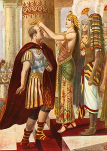 Cleopatra dando la bienvenida a César