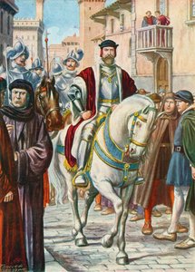 Cosimo I con sus guardias españoles y alemanes que siempre lo seguían de Tancredi Scarpelli