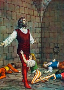 El Conde Ugolino della Gherardesca y sus hijos dejados a morir de hambre en la Muda de Tancredi Scarpelli