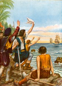 Diego Masques, capitán de uno de los barcos de la segunda expedición de Cristóbal Colón, dejado en una isla con ocho hombres de Tancredi Scarpelli