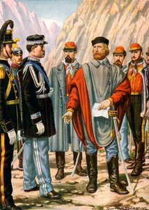 Garibaldi es solicitado para detener la campaña en Trentino. Él responde: Obedezco