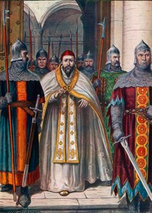 El Papa Martín I obligado a dejar Roma por orden del emperador Constante de Tancredi Scarpelli