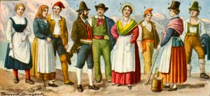 Vestimenta regional italiana de Tancredi Scarpelli