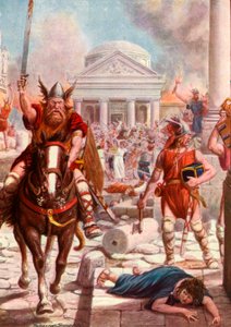 Roma invadida por los bárbaros de Tancredi Scarpelli