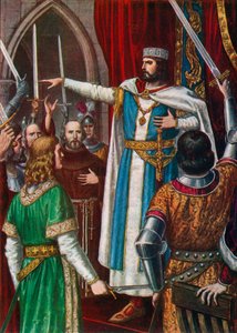 Rodolfo II de Borgoña coronado rey de los lombardos en Pavía, 923 de Tancredi Scarpelli