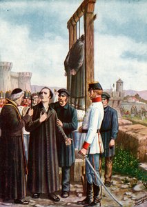 Los mártires de Belfiore: Los últimos momentos de Don Enrico Tazzoli, 1853 de Tancredi Scarpelli