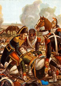 El cuerpo del General De Saix siendo devuelto al cuartel general después de la batalla de Marengo de Tancredi Scarpelli