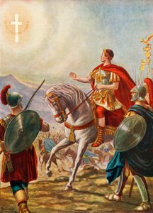 El emperador Constantino viendo el signo de la Cruz de Tancredi Scarpelli