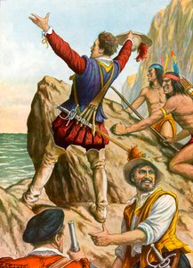 Vasco Núñez de Balboa ve el Océano Pacífico de Tancredi Scarpelli