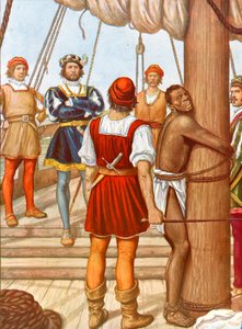 Vasco de Gama azotando a un traidor de Tancredi Scarpelli