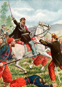 Víctor Manuel en la batalla de Solferino
