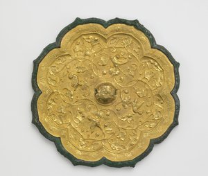 Espejo (bronce y oro) de Tang Dynasty Chinese School