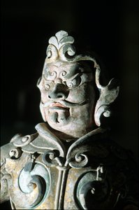 Representación de un guerrero (detalle) de Tang Dynasty Chinese School