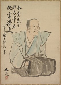 Retrato imaginario de Shundai Dazai, finales de 1700-1800 de Tani Bunch