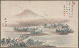 Una de las ocho vistas de los ríos Xiao y Xiang, 1788