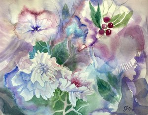 Un jardín de acuarelas de ensueño de Tanya Lundmark