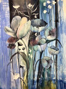 Flores azules etéreas de Tanya Lundmark