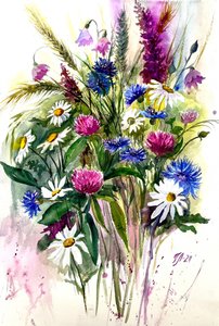 Ramo de flores silvestres de colores vivos de Tanya Lundmark