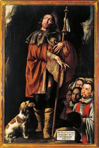 Italia, Varallo, pintura de San Roque de Tanzio da Varallo