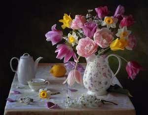 Naturaleza muerta floral primaveral de Tatyana Skorokhod