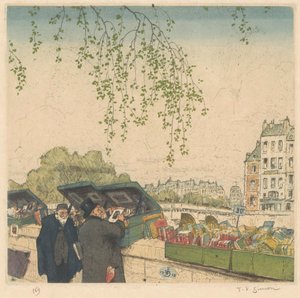 Librero en un muelle de París de Tavík František Šimon (signed by artist)