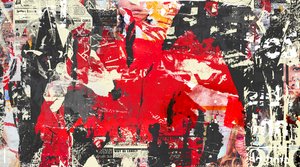 Abstracción III, 2016 (Collage sobre lienzo) de Teis Albers