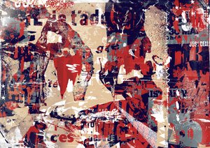 Abstracción I, 2016 (Collage sobre lienzo) de Teis Albers