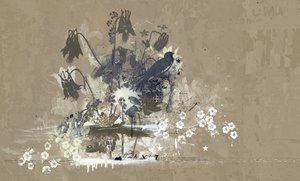 Ramo de pájaros, 2015 (Collage sobre lienzo) de Teis Albers