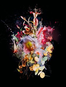 Bouquet XX, 2016 (técnica mixta sobre lienzo) de Teis Albers