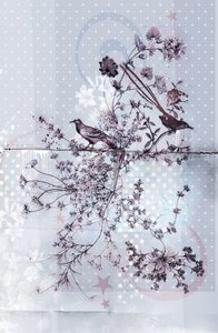 Ramas de pájaros, 2015 (Collage sobre lienzo) de Teis Albers
