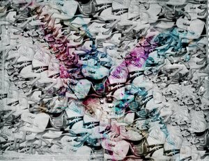 Crazy Horses, 2014 (Collage sobre lienzo) de Teis Albers