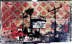 Free WIFI, 2015 (Collage sobre lienzo)