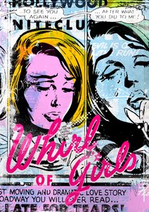 Torbellino de chicas, 2015 (Collage sobre lienzo)