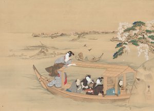 Barco al Yoshiwara, 1800s de Teisai Hokuba