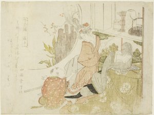 Zhuangzi (japonés: Soshi), de la serie "Shunshoku ressenkyo" de Teisai Hokuba