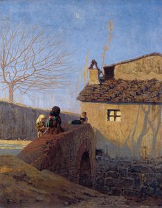 Piagentina. El puente sobre el río Affrico, c.1861-62 (óleo sobre lienzo) de Telemaco Signorini