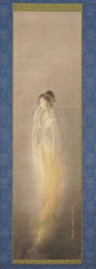 Fantasma [derecha de una pareja], julio de 1900 (tinta y color claro sobre seda) de Terasaki Kogyo