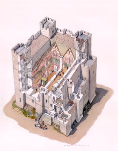 Torre del castillo de Dover c1190, c1990-2010 de Terry Ball