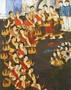 Grupo de chicas jóvenes de Thai School