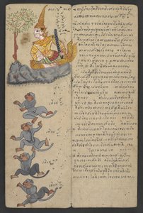 O 16455 f.7r, Animales del Zodíaco, de Phrommachat (pergamino) de Thai School