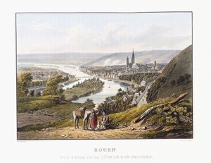 Ruan, visto desde Bon-Secours, 1823-1826 de Thales Fielding
