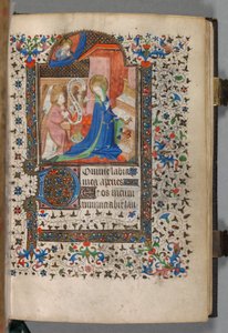 Libro de Horas (Uso de París): Fol. 37r, Anunciación de The Bedford Master