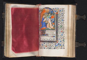 Libro de Horas Uso de París: Fol. 66v, Borde decorado, c. 1420 de The Bedford Master